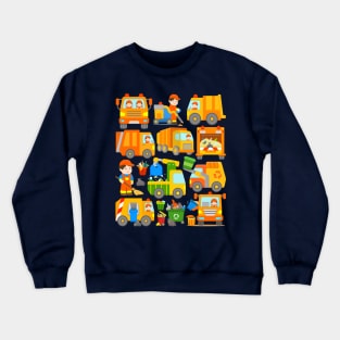 Garbage Collection Trucks for Kids Crewneck Sweatshirt